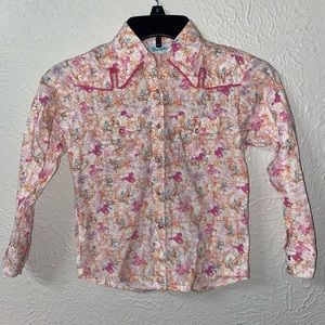 Girls’ Wrangler Pearl Snap Western Top